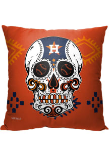 Houston Astros Candy Skull 18x18 Pillow