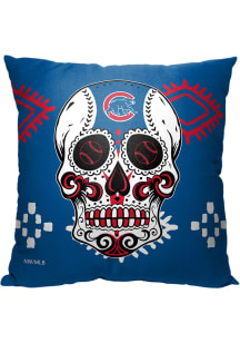 Chicago Cubs Candy Skull 18x18 Pillow