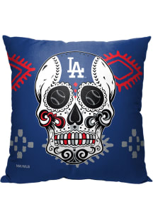 Los Angeles Dodgers Candy Skull 18x18 Pillow