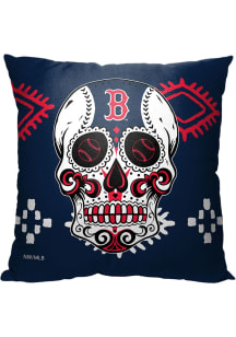 Boston Red Sox Candy Skull 18x18 Pillow