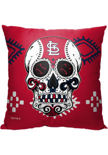 St Louis Cardinals Candy Skull 18x18 Pillow