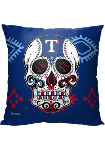 Texas Rangers Candy Skull 18x18 Pillow