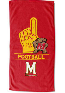 Maryland Terrapins Number 1 Fan Beach Towel