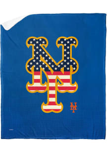 New York Mets Jersey Silk Touch Sherpa Blanket