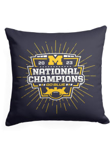 Michigan Wolverines 2023 College Football National Champions 18x18 Pillow