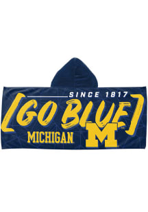 Blue Michigan Wolverines Youth Hooded Beach Towel