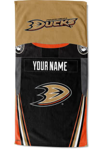 Anaheim Ducks Personalized Jersey Beach Towel
