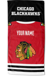 Chicago Blackhawks Personalized Jersey Beach Towel