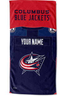 Columbus Blue Jackets Personalized Jersey Beach Towel