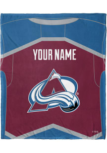 Colorado Avalanche Personalized Jersey Silk Touch Fleece Blanket
