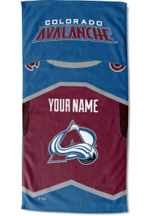 Colorado Avalanche Personalized Jersey Beach Towel