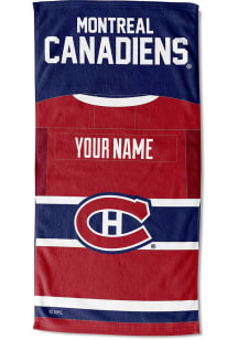 Montreal Canadiens Personalized Jersey Beach Towel
