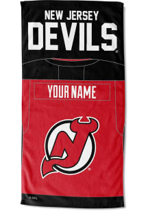 New Jersey Devils Personalized Jersey Beach Towel