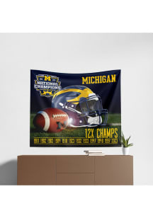 Michigan Wolverines 2023 College Football National Champions Printed Hanging Tapestry Blanket