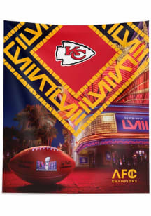 Kansas City Chiefs 2024 Super Bowl LVIII Bound Printed Hanging Tapestry Blanket