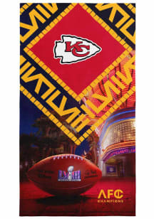Kansas City Chiefs 2024 Super Bowl LVIII Bound Printed Beach Towel