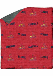 St Louis Cardinals 60X70 Chenille W/ Shp Rev Sherpa Fleece Blanket - Red