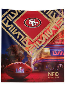 San Francisco 49ers 2024 Super Bowl LVIII Bound Printed Hanging Tapestry Blanket