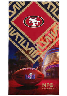San Francisco 49ers 2024 Super Bowl LVIII Bound Printed Beach Towel