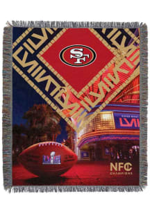San Francisco 49ers 2024 Super Bowl LVIII Bound Woven Tapestry Blanket