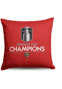 Florida Panthers NHL Stanley Cup Champions 2024 18x18 Pillow