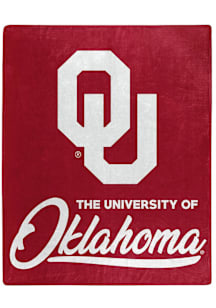 Oklahoma Sooners 50x60 Signature Raschel Throw Blanket - Crimson