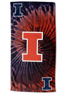 Orange Illinois Fighting Illini 30x60 Psychedelic Beach Towel