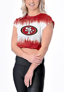 San Francisco 49ers Womens White Framework Tie Dye SS Athleisure Tee