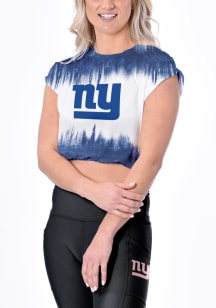 New York Giants Womens White Framework Tie Dye SS Athleisure Tee