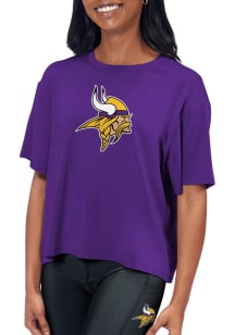 Minnesota Vikings Womens Purple Format SS Athleisure Tee