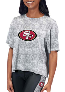 San Francisco 49ers Womens Grey Turnout Short Sleeve T-Shirt