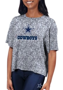 Dallas Cowboys Womens Navy Blue Turnout Short Sleeve T-Shirt
