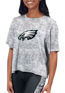 Philadelphia Eagles Womens Grey Turnout Short Sleeve T-Shirt