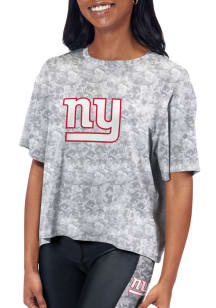 New York Giants Womens Grey Turnout Short Sleeve T-Shirt