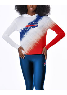 Buffalo Bills Womens White Rundown Tie Dye Hooded Sweatshirt