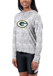Green Bay Packers Womens Grey Session Hooded Sweatshirt