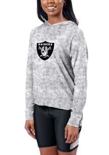 Las Vegas Raiders Womens Grey Session Hooded Sweatshirt