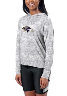 Baltimore Ravens Womens Grey Session Hooded Sweatshirt