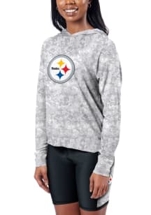 Pittsburgh Steelers Womens Grey Session Hooded Sweatshirt