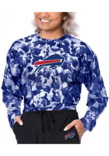 Buffalo Bills Womens Blue Shape High Low LS Tee