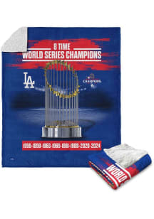 Los Angeles Dodgers 2024 World Series Champions Jersey Silk Touch Sherpa Blanket