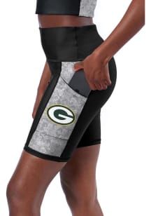 Green Bay Packers Womens Black Bike Shorts