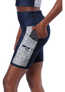 Seattle Seahawks Womens Navy Blue Bike Shorts