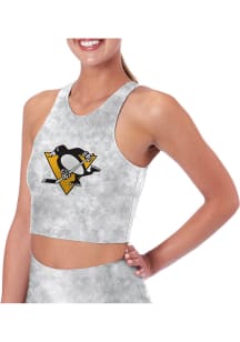Pittsburgh Penguins Womens Grey High Neck Midi Tank Top