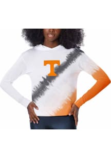 Tennessee Volunteers Womens Orange Rundown Tie Dye Hooded Sweatshirt