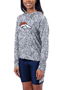 Denver Broncos Womens Grey Session Hooded Sweatshirt