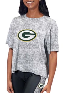 Green Bay Packers Womens Grey Turnout Short Sleeve T-Shirt