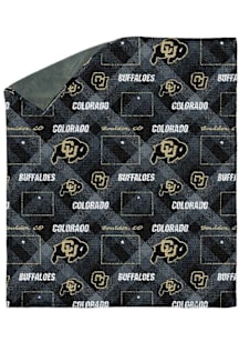 Colorado Buffaloes 60X70 Chenille W/ Shp Rev Sherpa Fleece Blanket - Silver