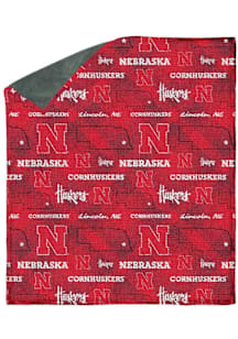 Nebraska Cornhuskers 60X70 Chenille W/ Shp Rev Sherpa Fleece Blanket - Gold