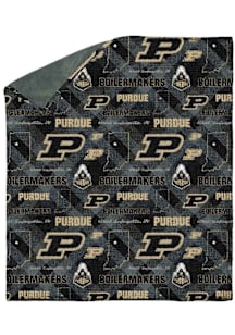Purdue Boilermakers 60X70 Chenille W/ Shp Rev Sherpa Fleece Blanket - Gold